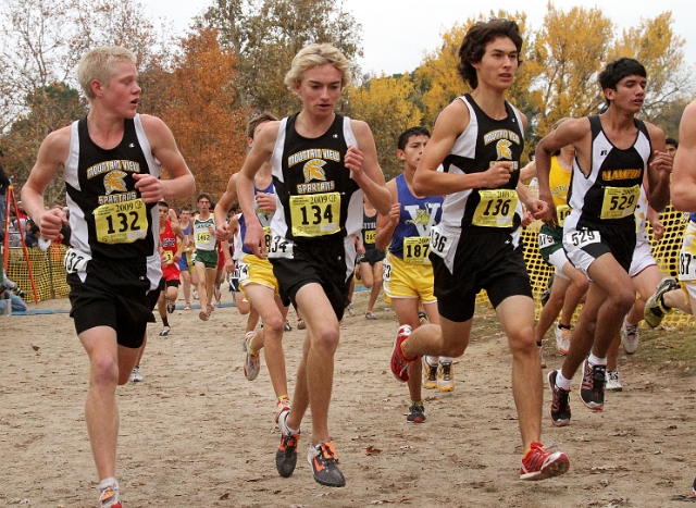 2009 CIF XC Boys D2-057.JPG - 2009 California CIF Cross Country Championships, Woodward Park, Fresno, California